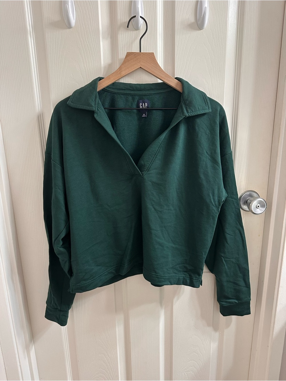 GAP Forest Green Collared Pullover Sweatshirt